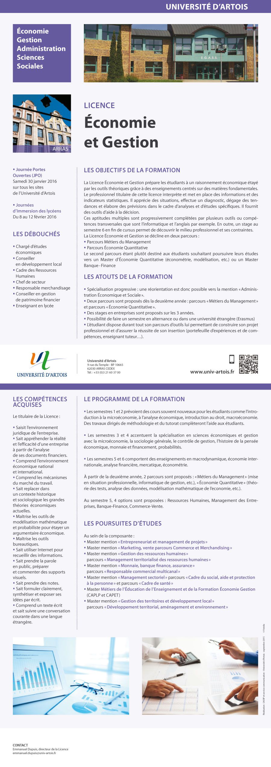 LICENCE ECONOMIE ET GESTION