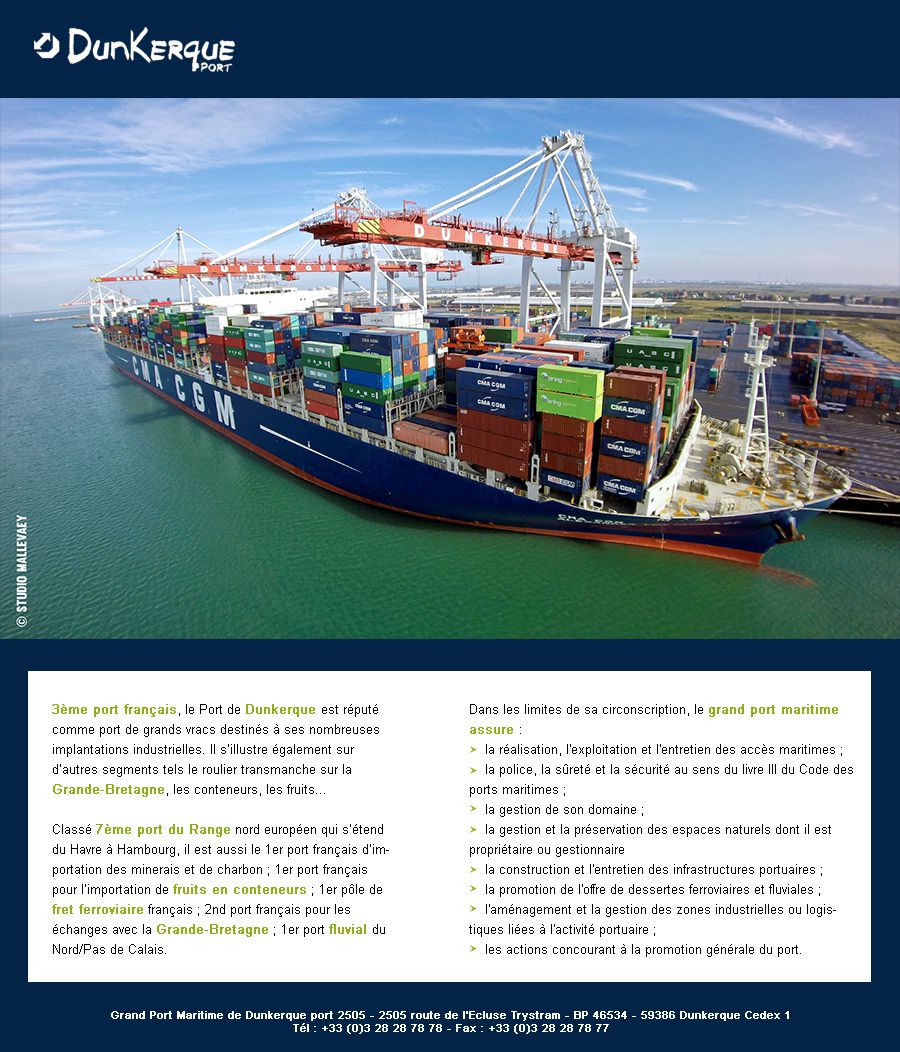Présentation de GRAND PORT MARITIME DE DUNKERQUE