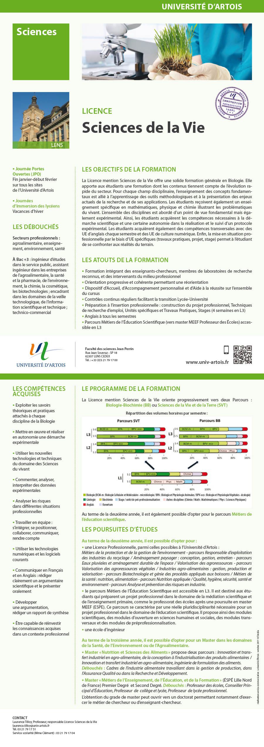 Licence Biologie-biochimie