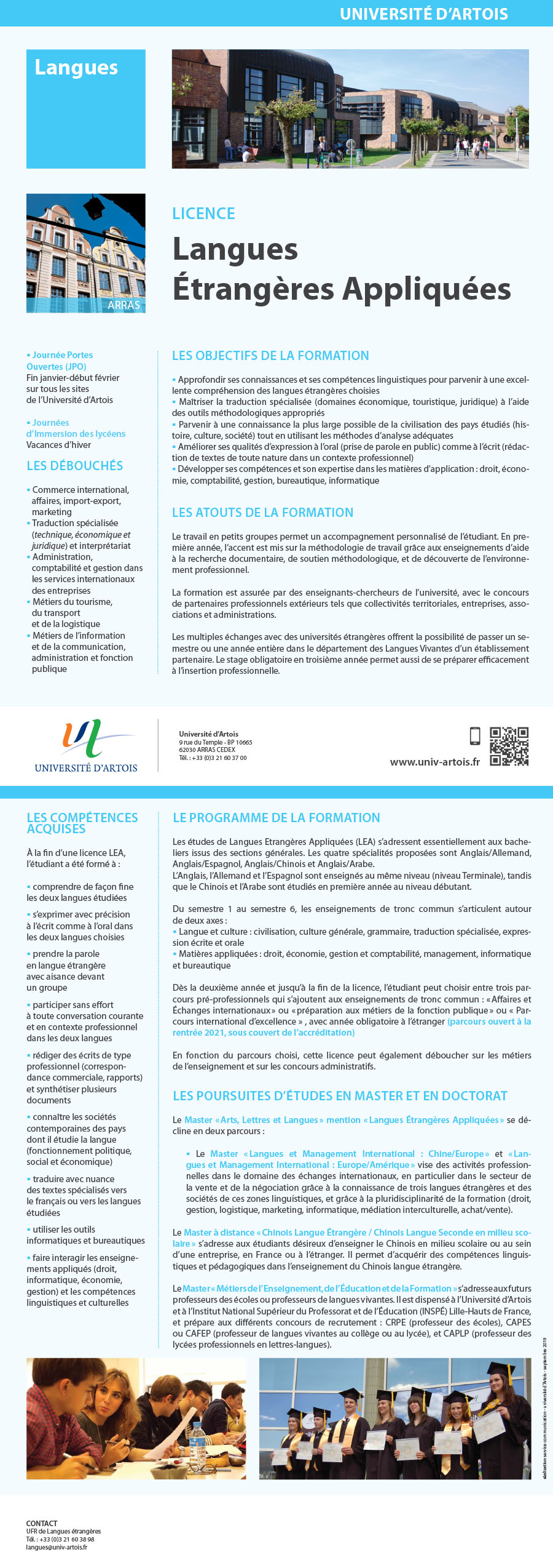 Licence Langues Etrangères Appliquées - Préparation aux métiers de la fonction publique