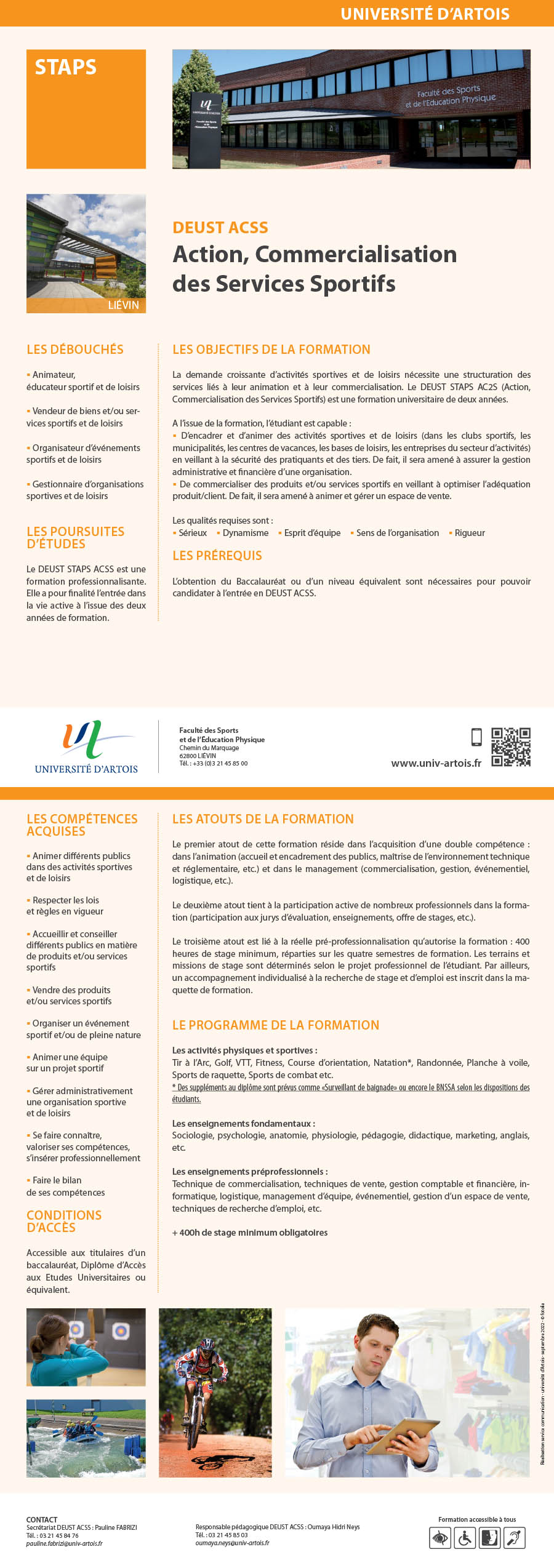 DEUST Action, Commercialisation de Services Sportifs H/F