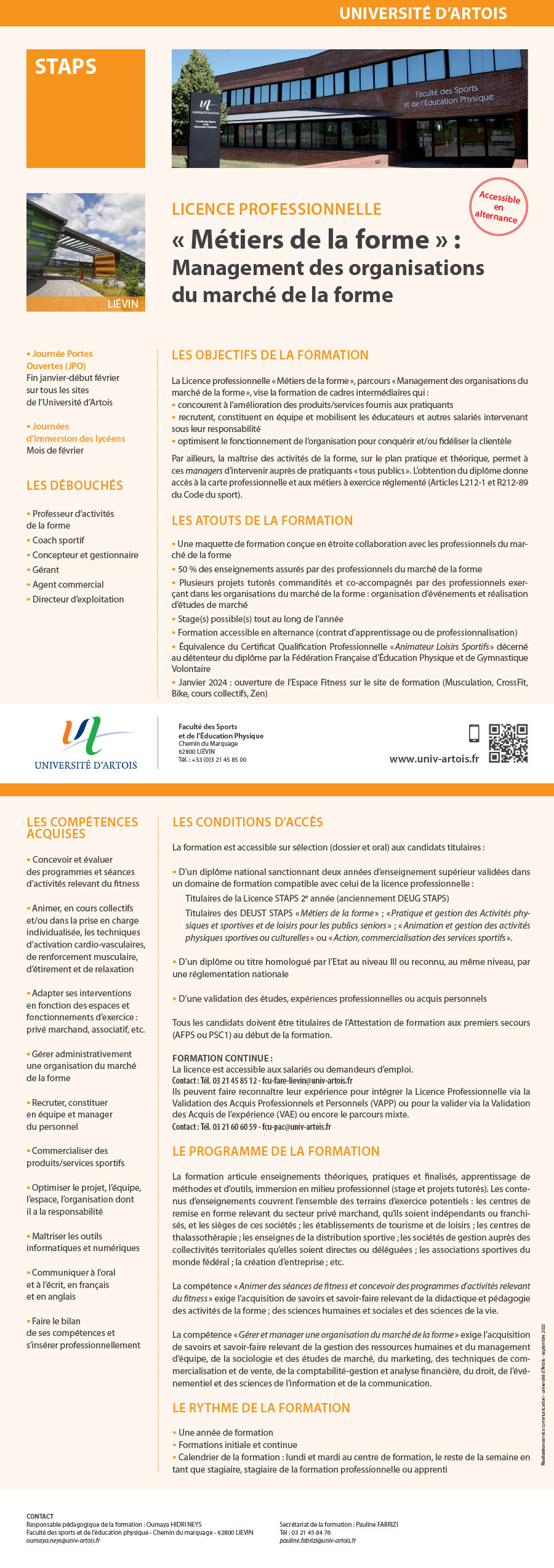 Licence professionnelle Métiers de la forme H/F