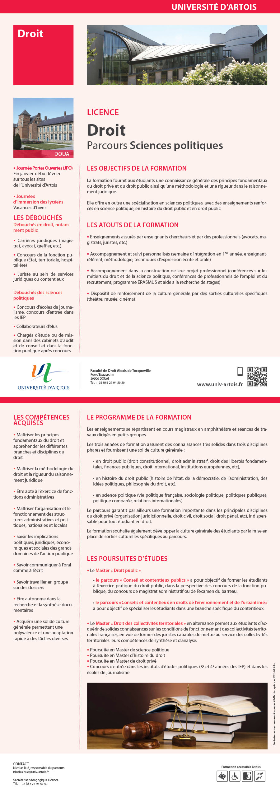 Licence Droit parcours Sciences politiques H/F