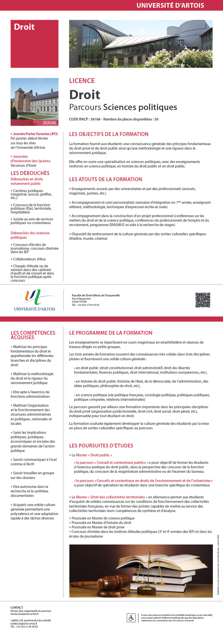 Licence Droit parcours Sciences politique H/F