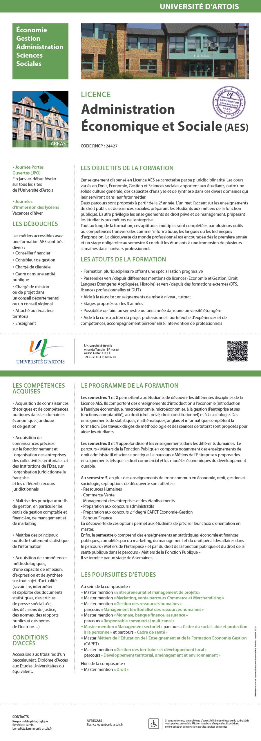 Licence Administration Economique et Sociale H/F