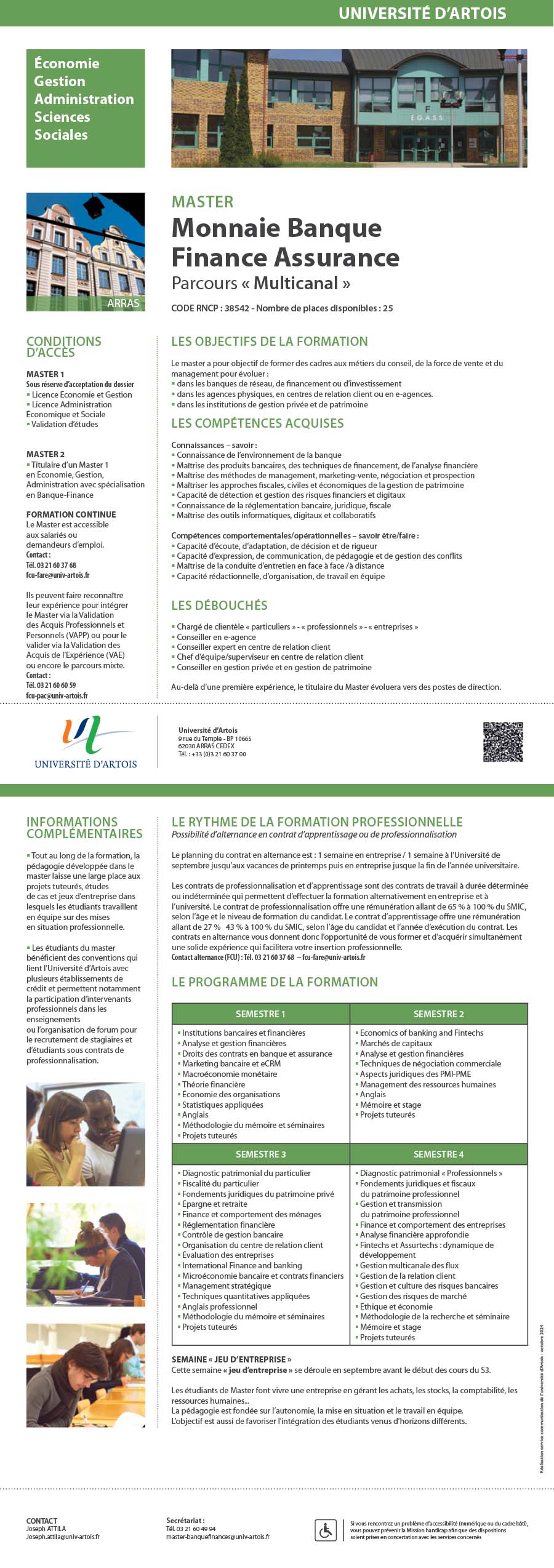 Master Monnaie, banque, finance, assurance H/F