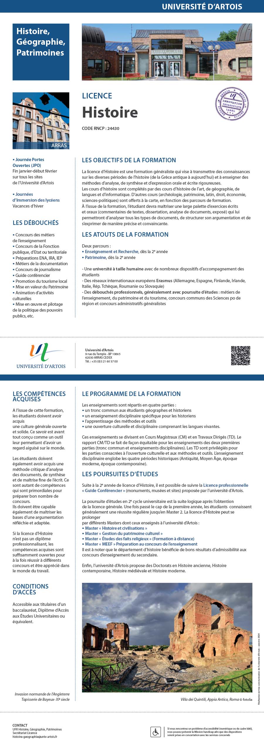 Licence Histoire H/F