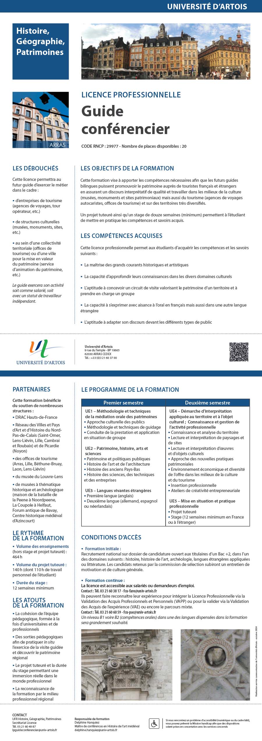 Licence professionnelle Guide conférencier H/F