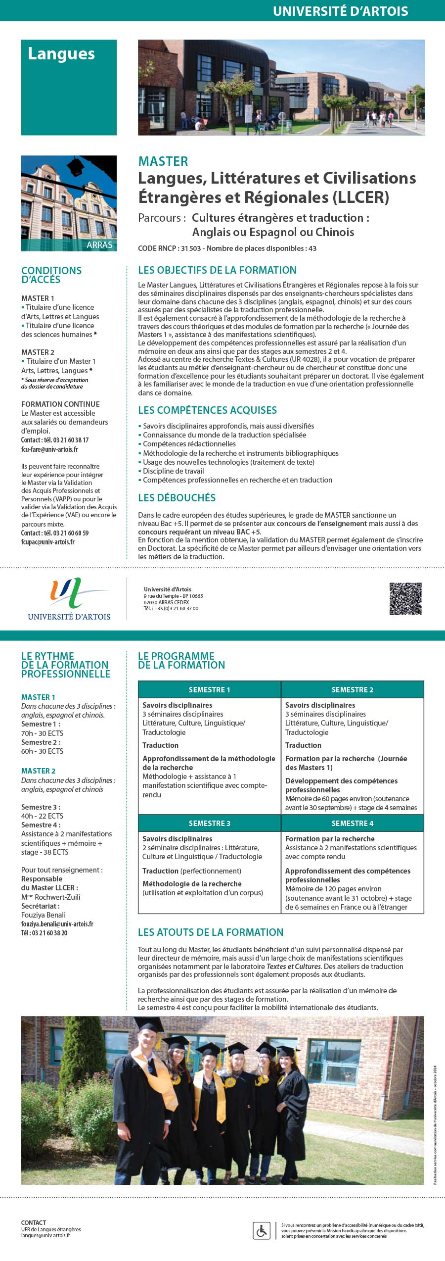 Master Langues et cultures étrangères H/F