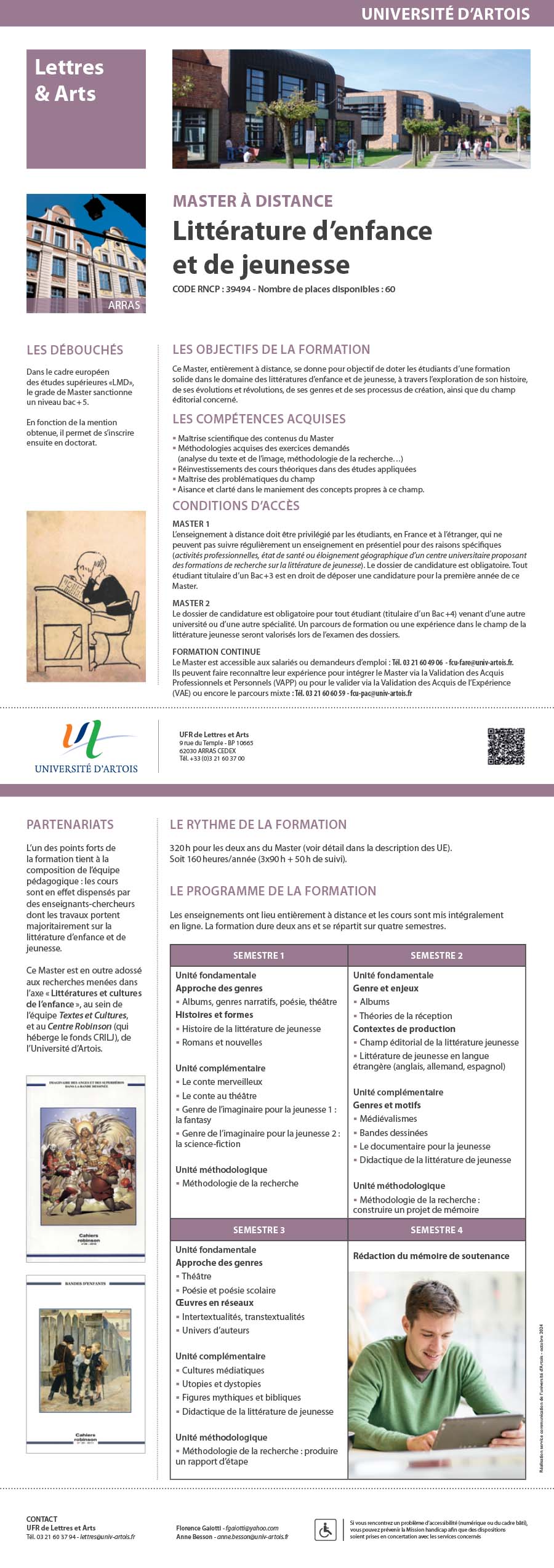 Master Littérature d’enfance et de jeunesse H/F