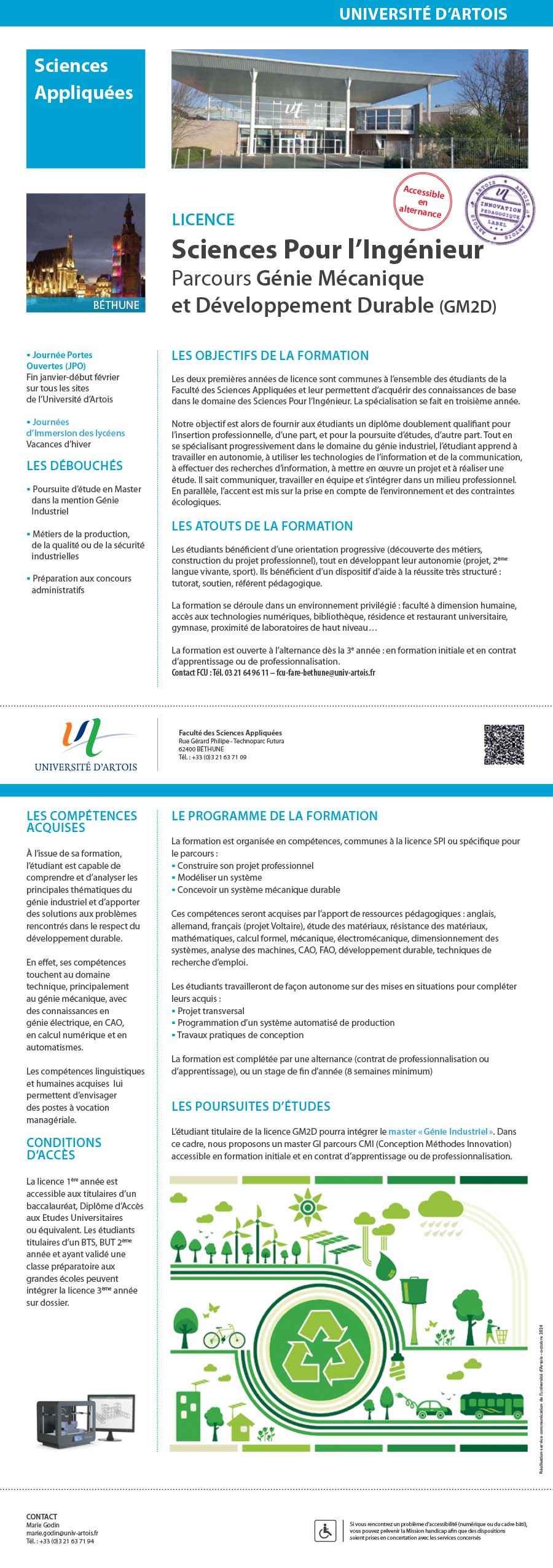 Licence Sciences pour l'ingénieur : Génie mécanique et développement durable H/F