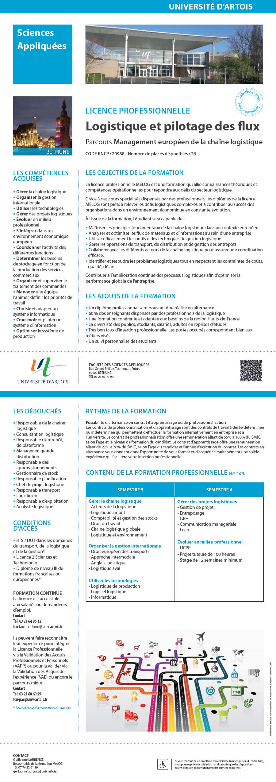 Licence Professionnelle Logistique et pilotage des flux, Management européen de la chaîne logistique H/F