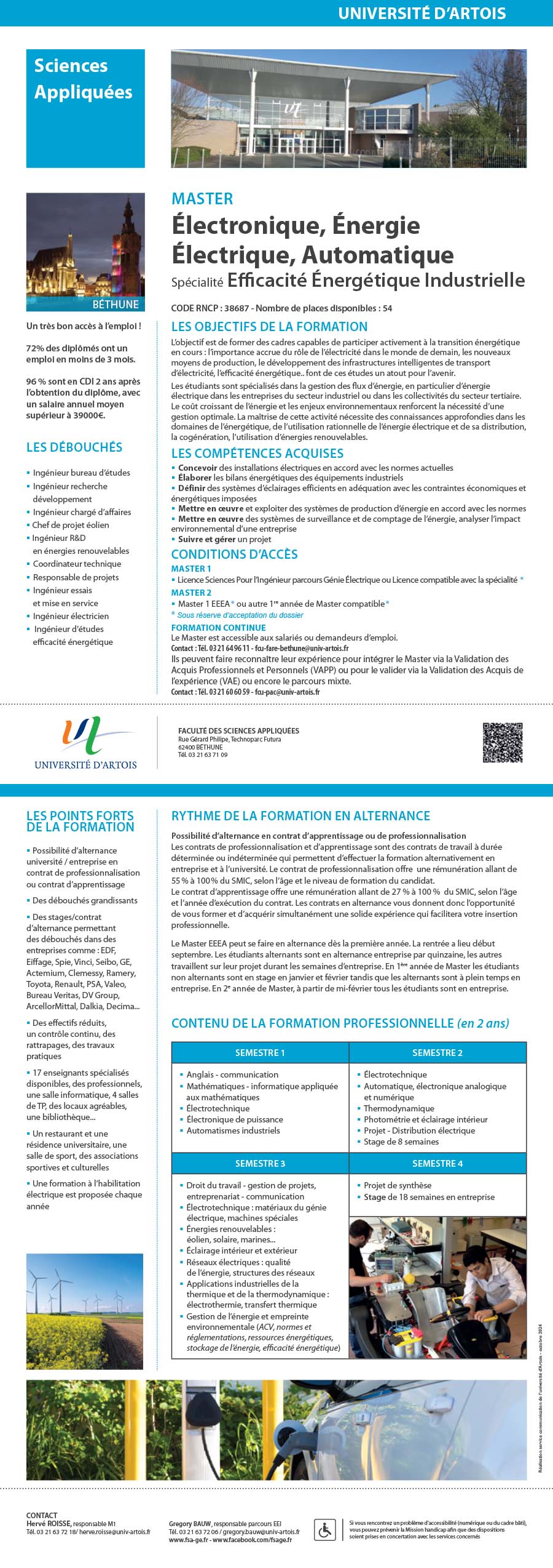 Master Electronique, énergie électrique, automatique parcours Efficacité Energétique industrielle H/F