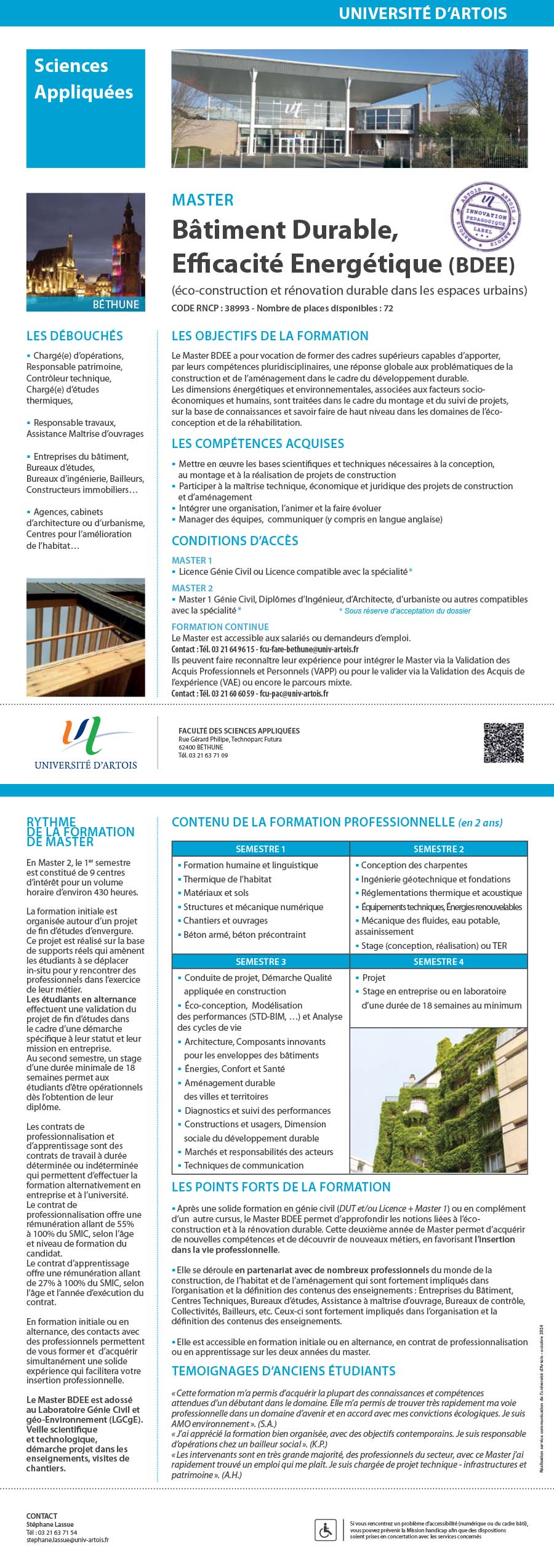 Master Bâtiment durable, efficacité énergétique H/F