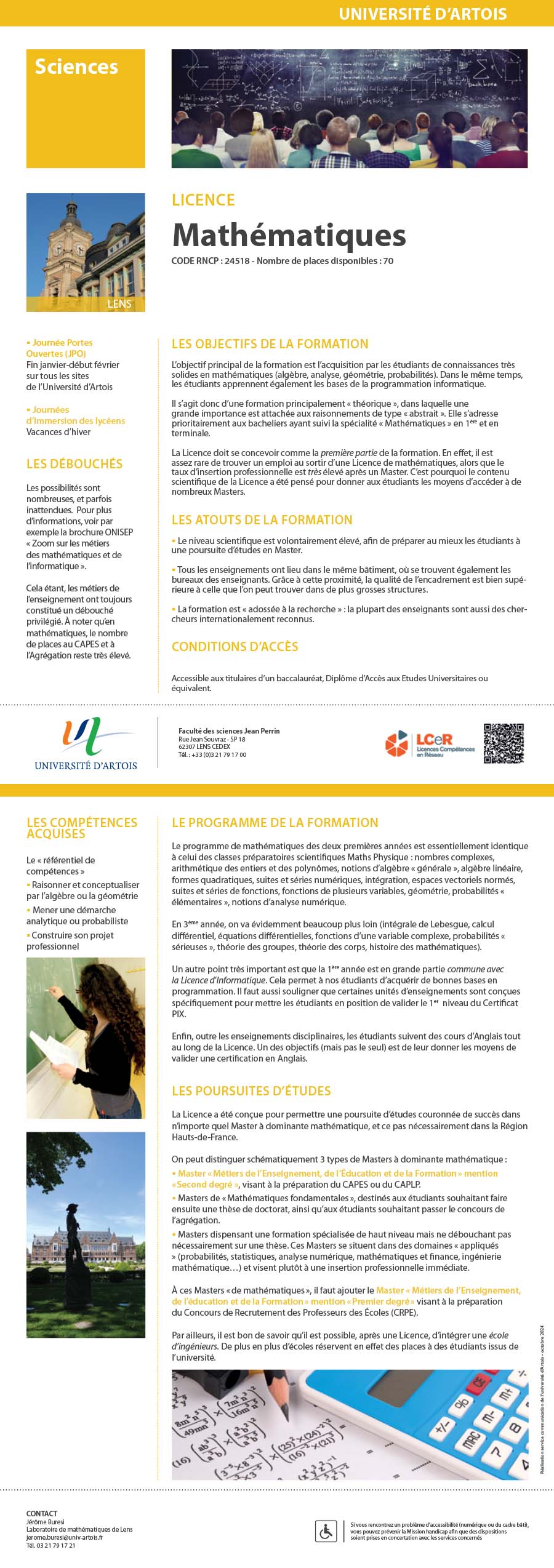 Licence Mathématiques H/F