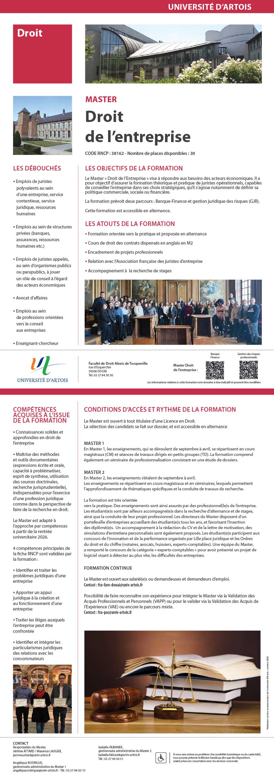 Master Droit de l'entreprise : Banque-Finance H/F