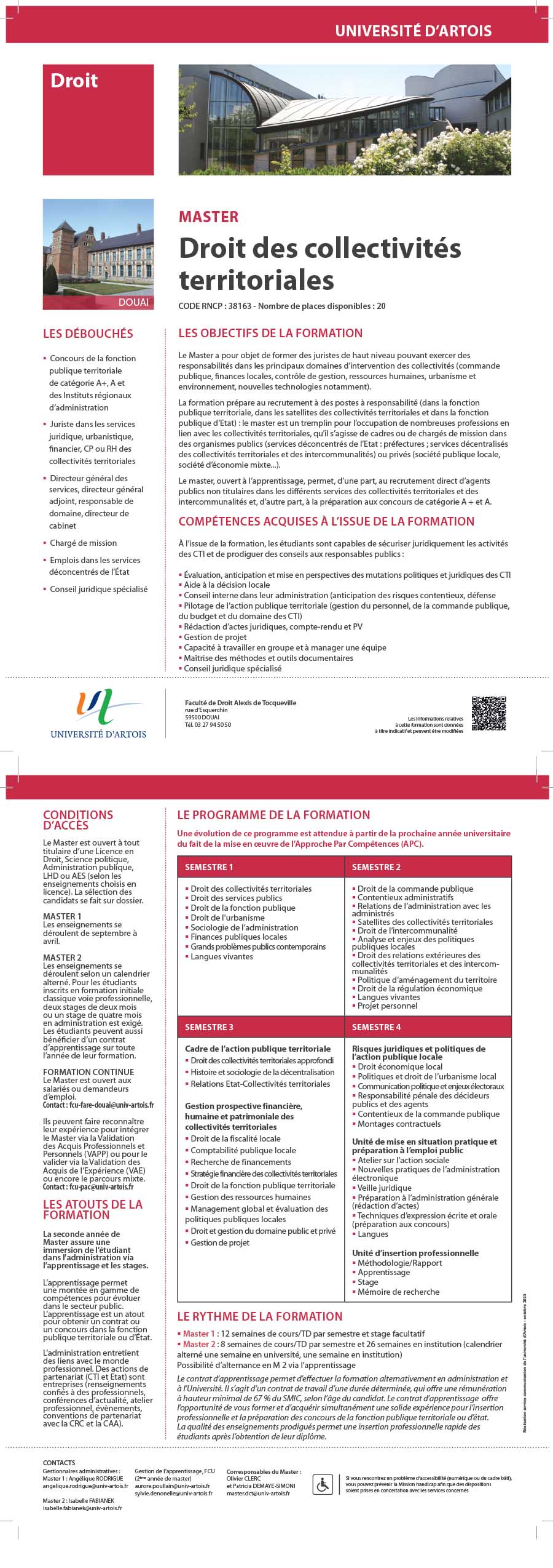 Master Droit des collectivités territoriales H/F