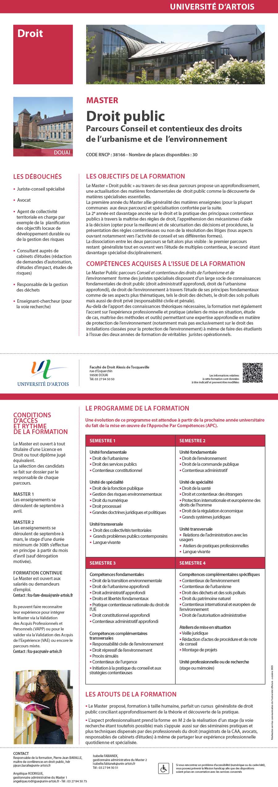 Master Droit public - Conseil et contentieux des droits de l'urbanisme et de l'environnement H/F