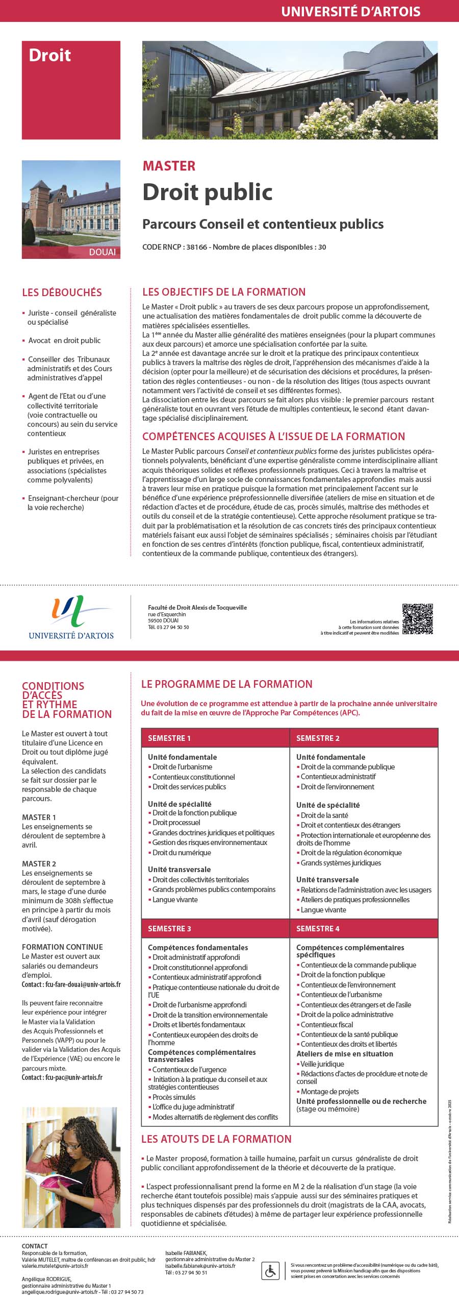 Master Droit public, parcours Conseil et Contentieux Publics H/F