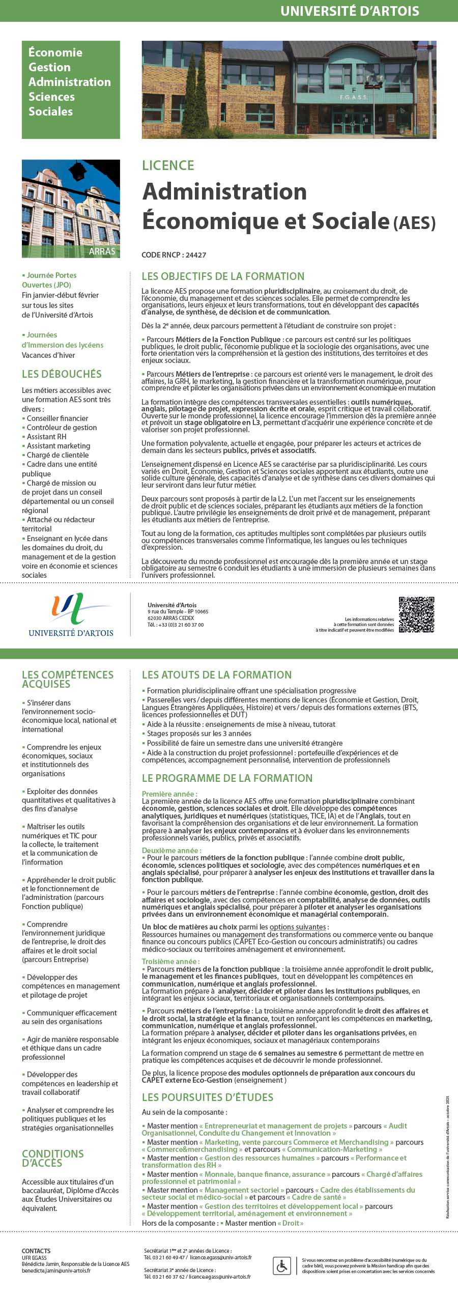 Licence Administration Economique et Sociale H/F