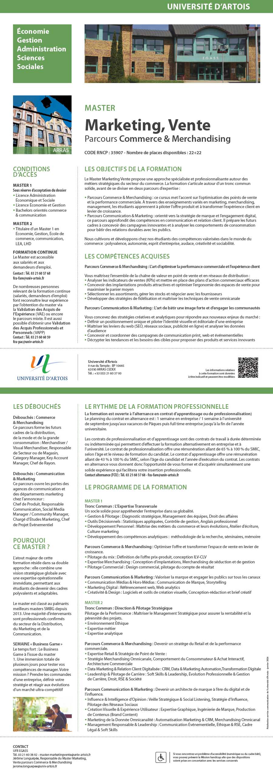 Master Marketing, Vente parcours Communication & Marketing H/F