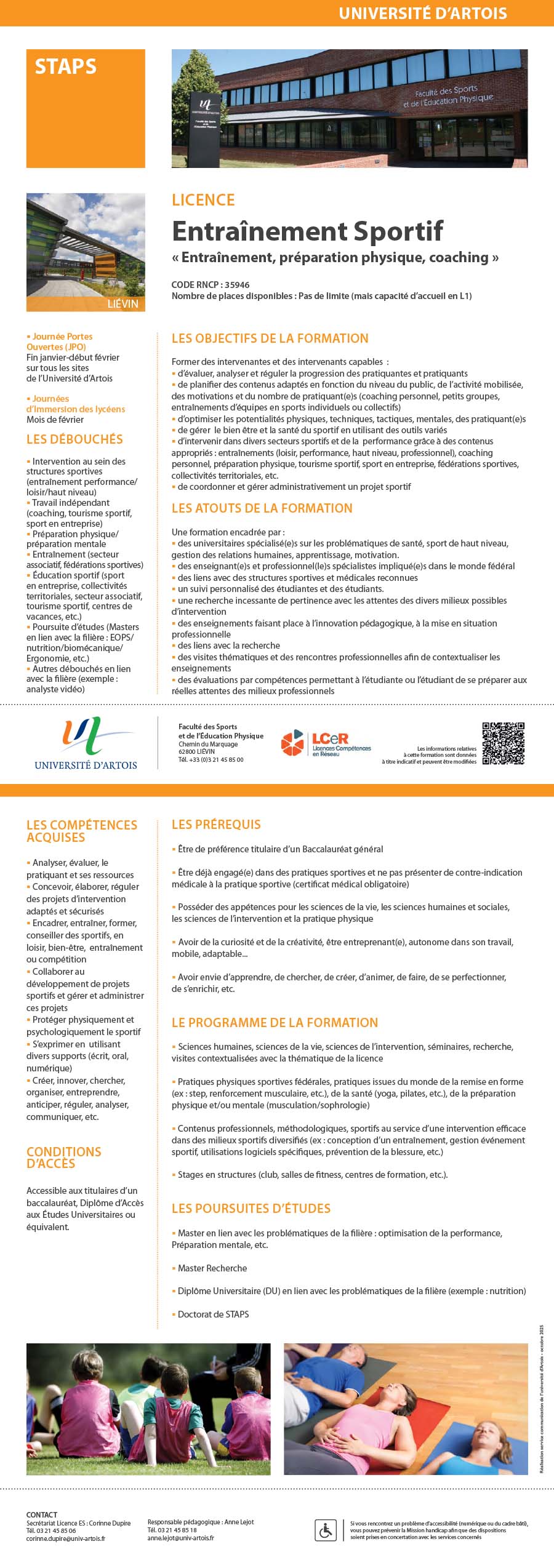 Licence STAPS : Entraînement sportif H/F