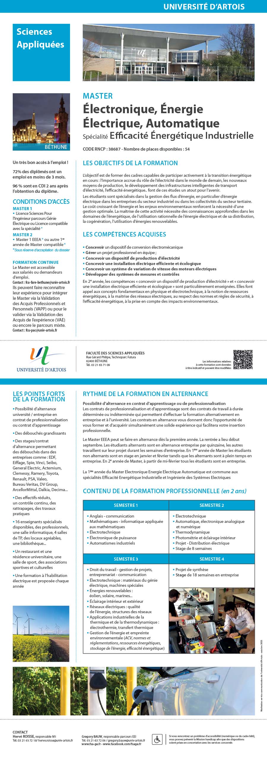 Master Electronique, énergie électrique, automatique parcours Efficacité Energétique industrielle H/F