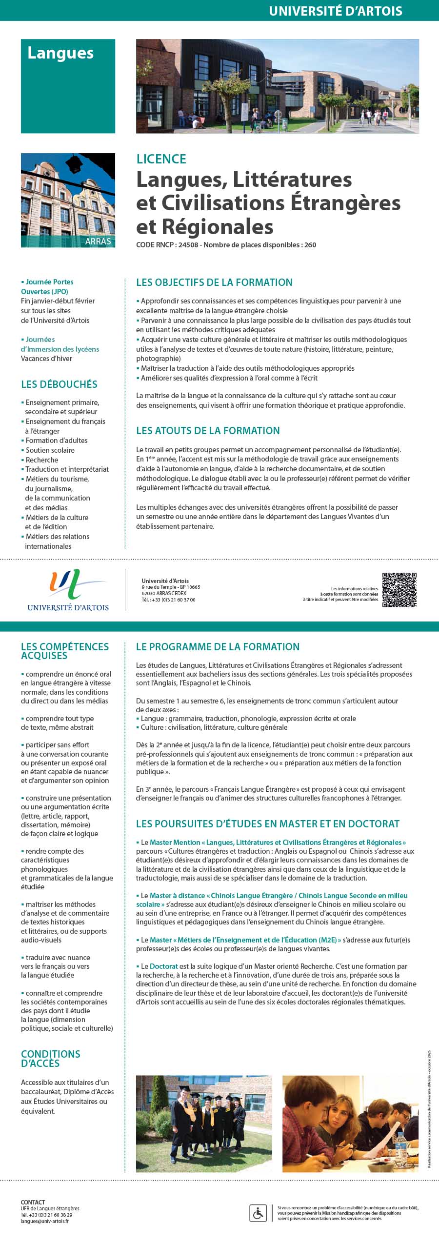 Licence Langues, Littératures et Civilisations Etrangères et Régionales - Préparation aux métiers de la fonction publique H/F