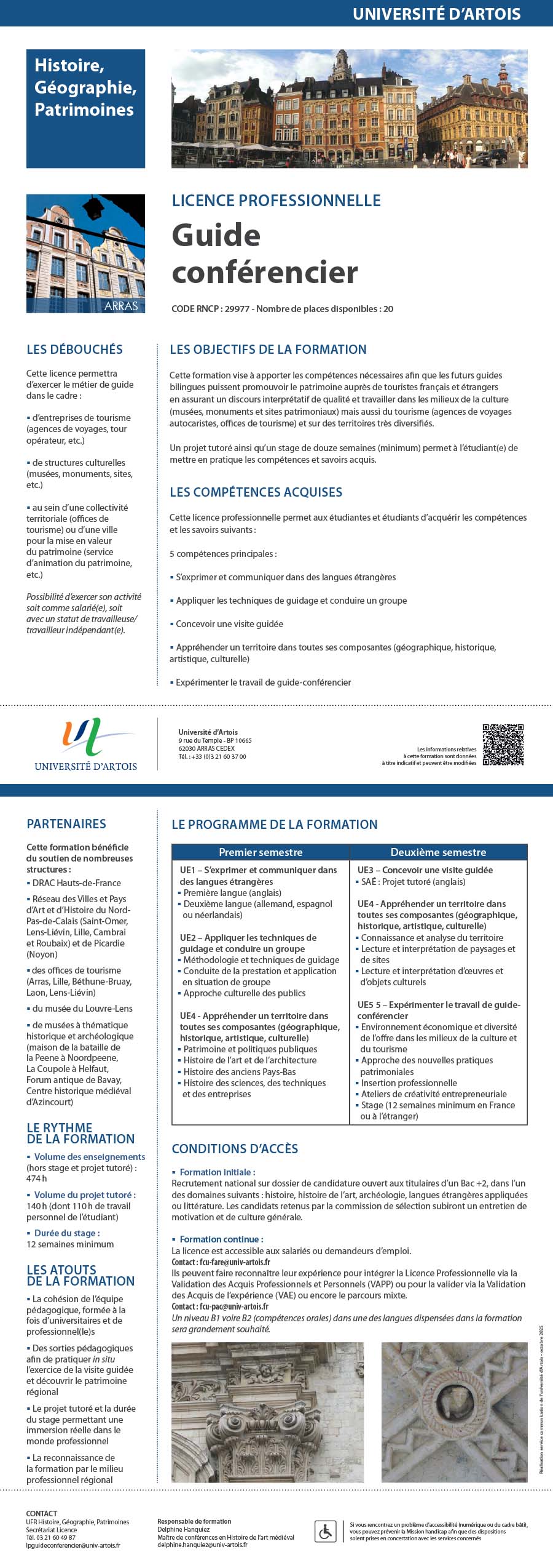 Licence professionnelle Guide conférencier H/F