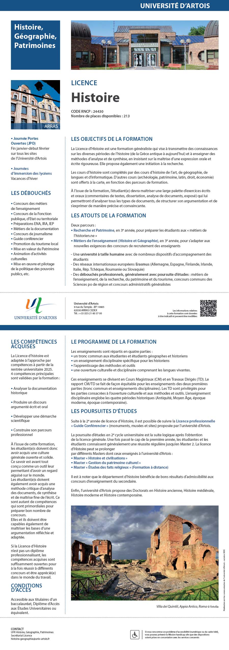 Licence Histoire H/F